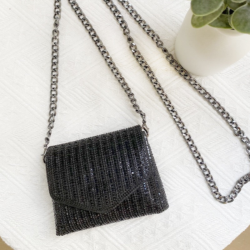 Squared bejeweled chic bag