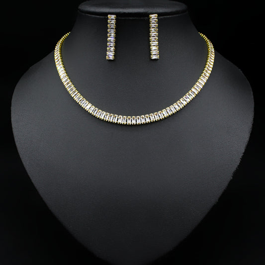 TS zircon necklace set