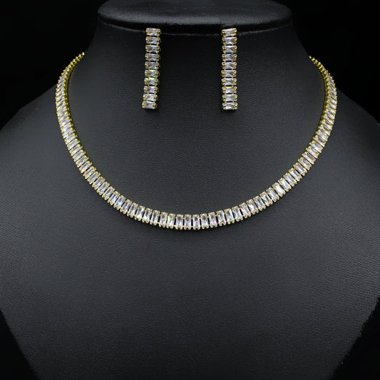 TS zircon necklace set