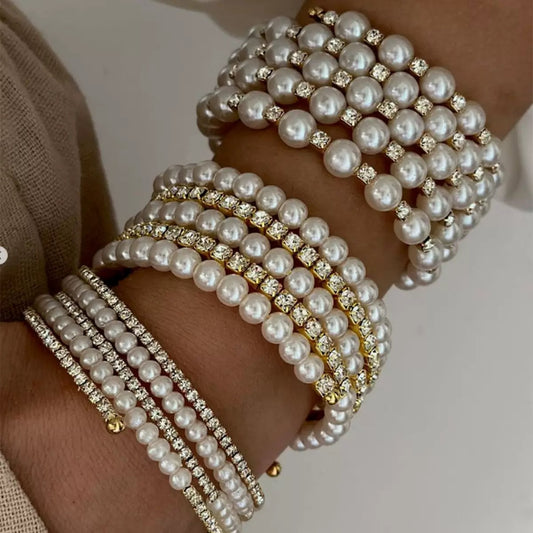 Luxe Pearl bracelet multi-layered