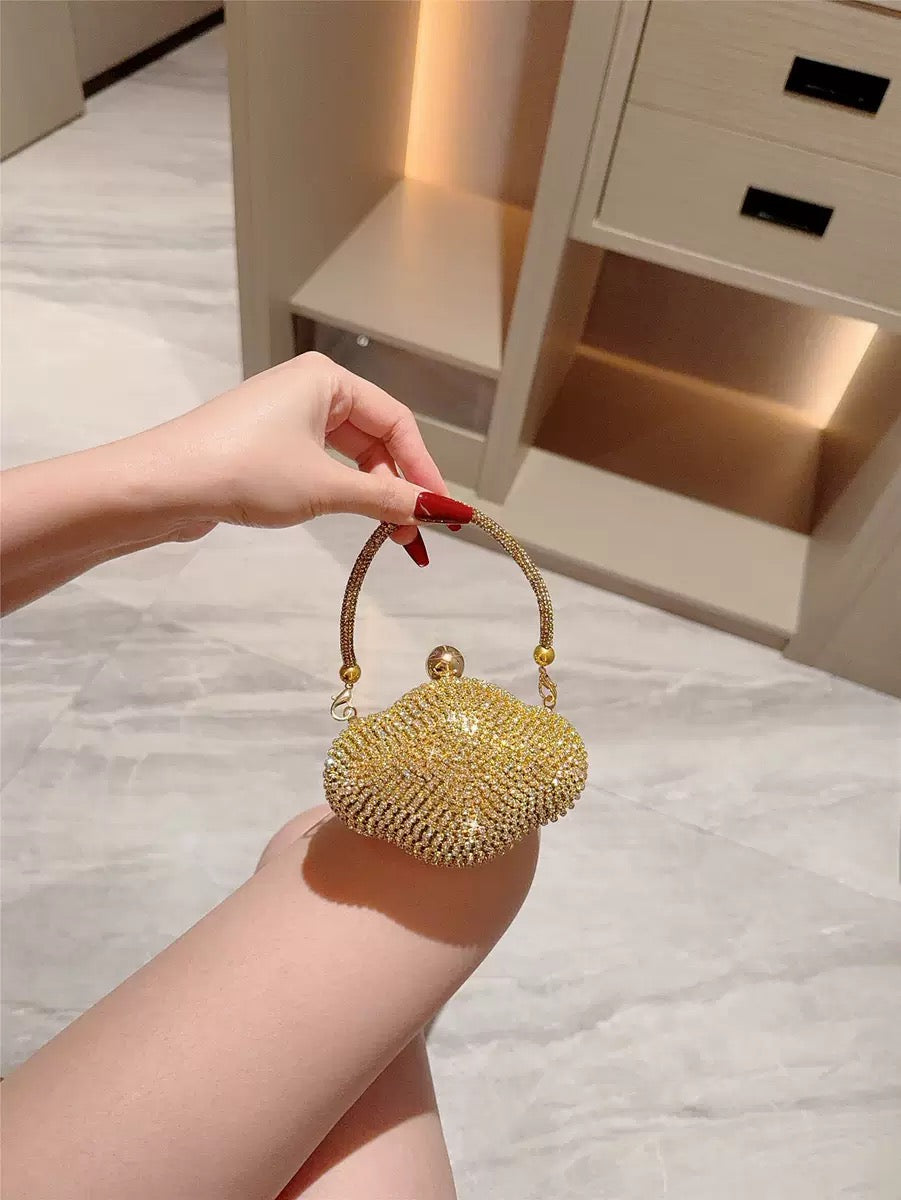 Abstract studded mini purse