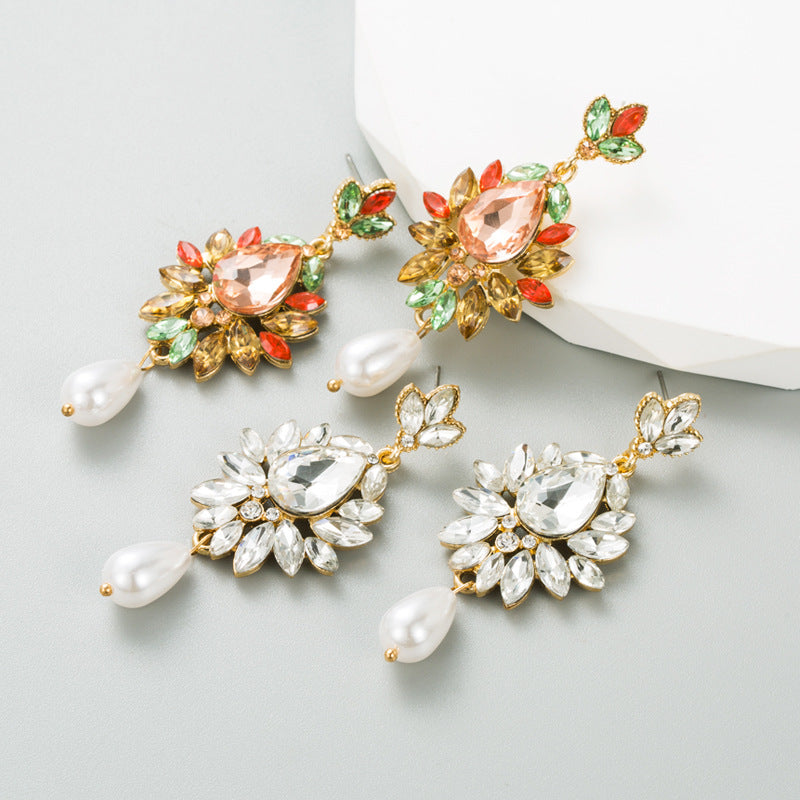 Pearl with luxe deets drop earrings