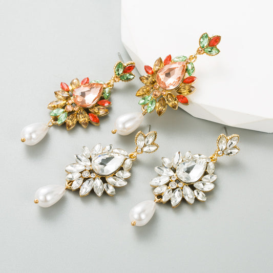 Pearl with luxe deets drop earrings