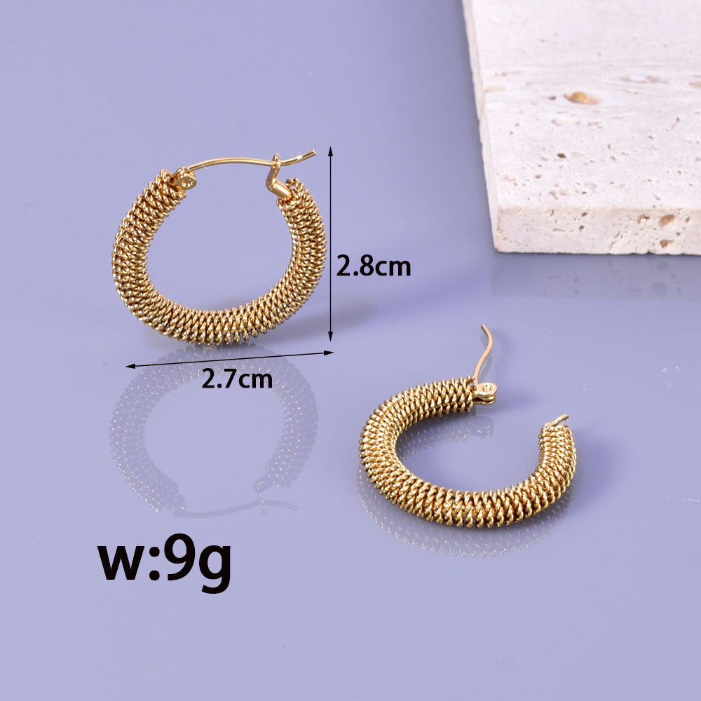 18k Gold Plated Braided Earrings