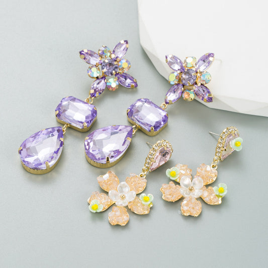 Lavender hue sparkle earrings