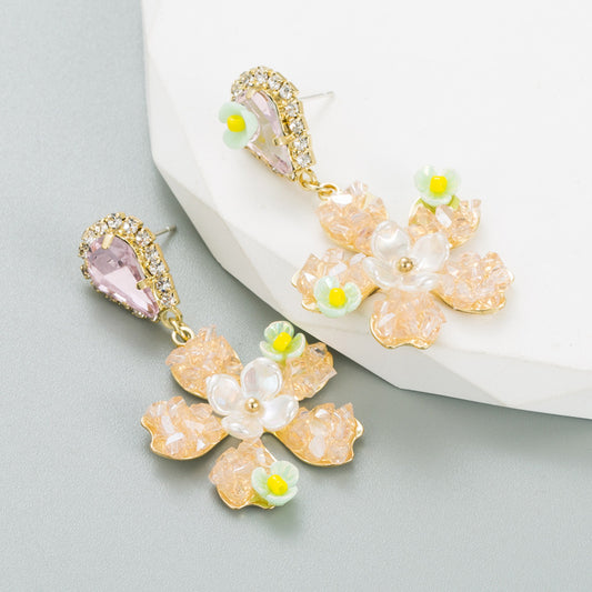 Lavender hue sparkle earrings