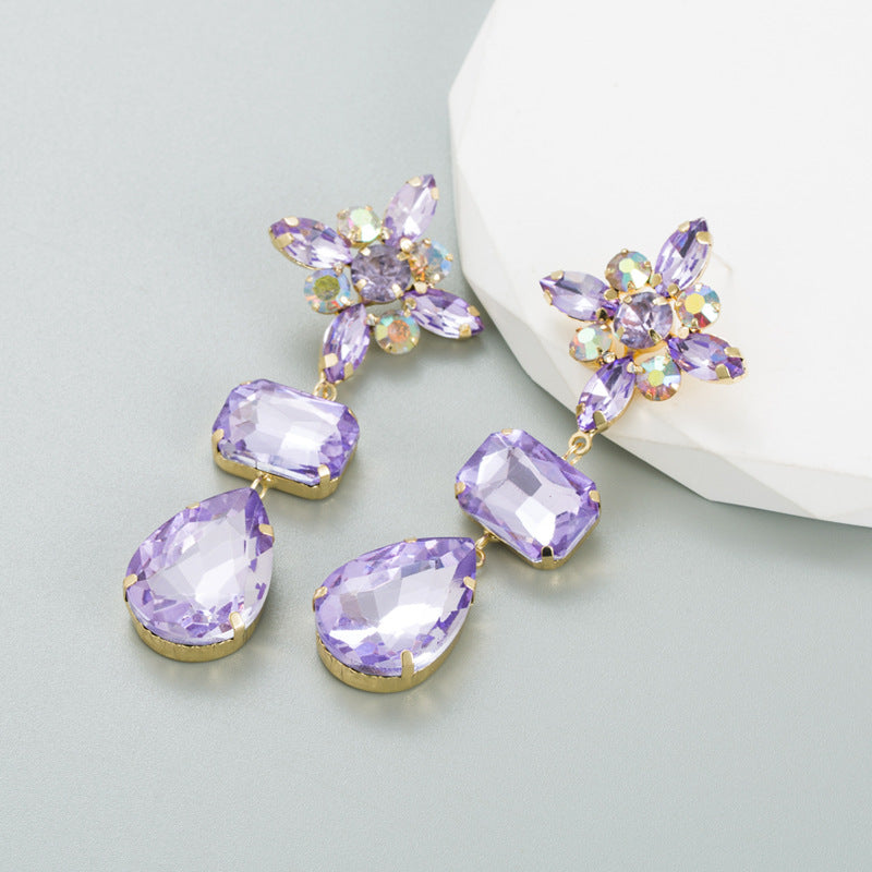 Lavender hue sparkle earrings