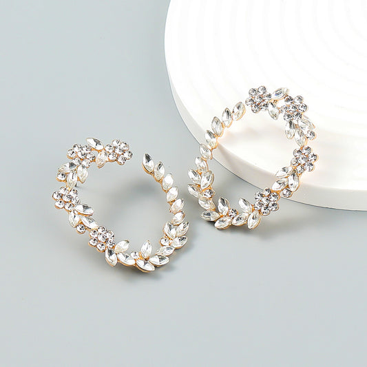 Round shaped statement earrings