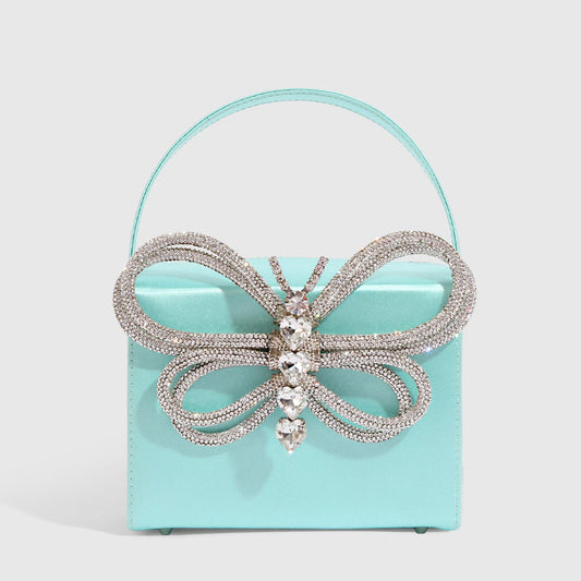 Butterfly sparkle mint green bag