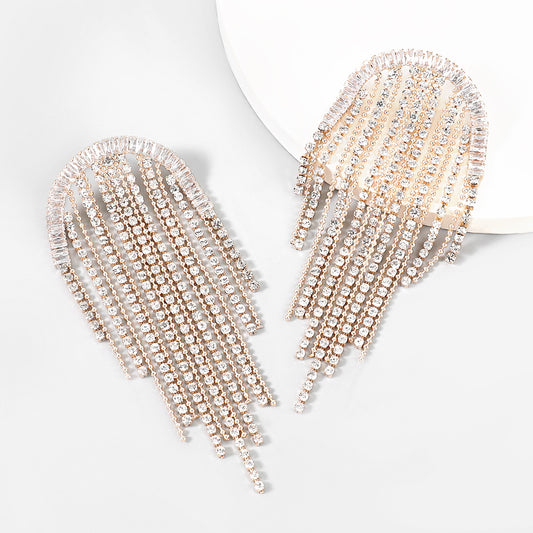 Luxe flash tassel earrings