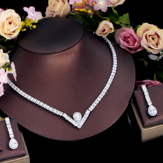 Luxe zircon necklace set