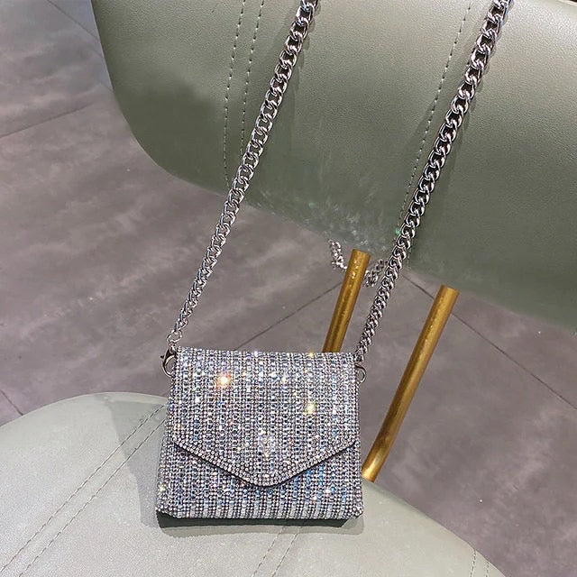Squared bejeweled chic bag