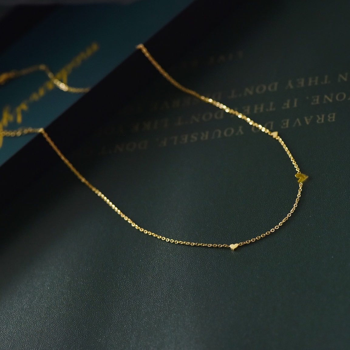 Stainless steel gold necklace