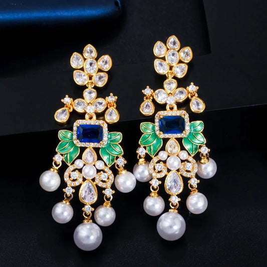 Luxe détailed drop earrings