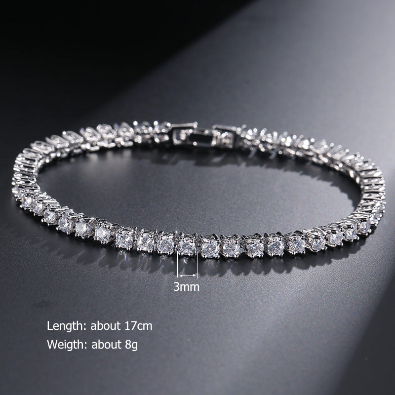 Thin Zirconia Tennis Bracelet
