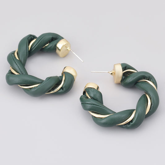 Twisted leather earrings