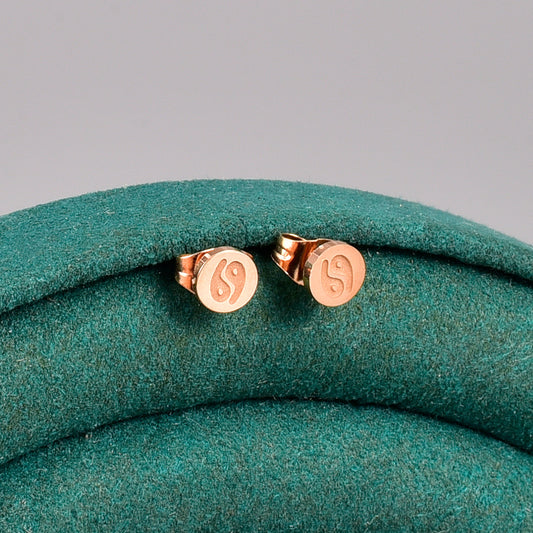 Yingyang dainty stud earrings