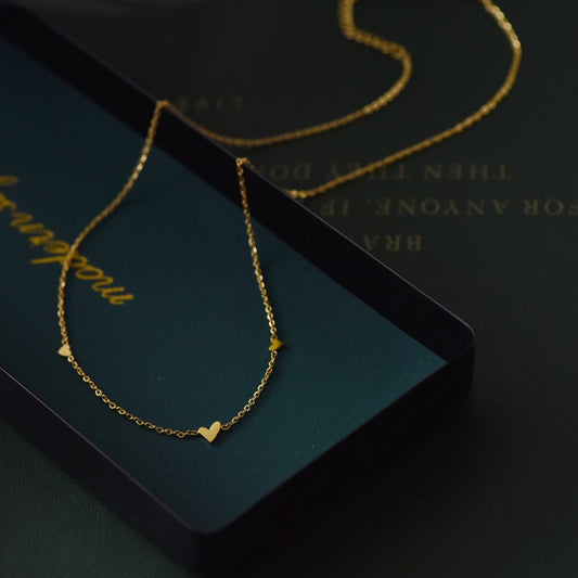 Stainless steel gold necklace