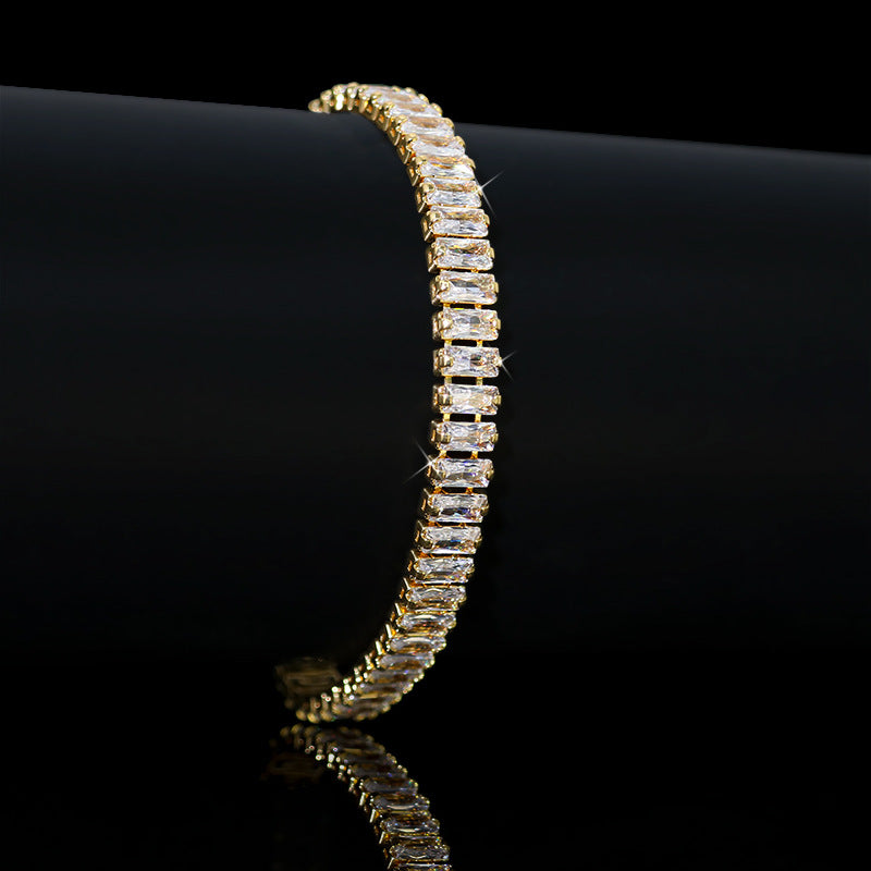 Zircon crystals rectangle bracelet