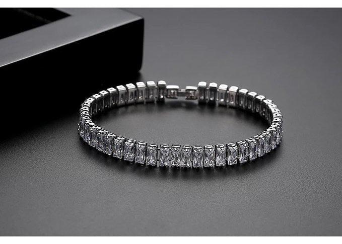 Zircon crystals rectangle bracelet